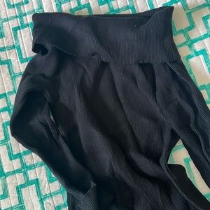 Black over the shoulder dress